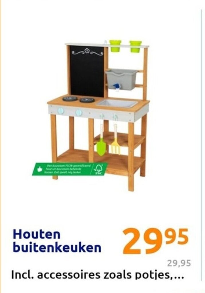 Mini Matters houten buitenkeuken met accessoires, Ophalen, Gebruikt
