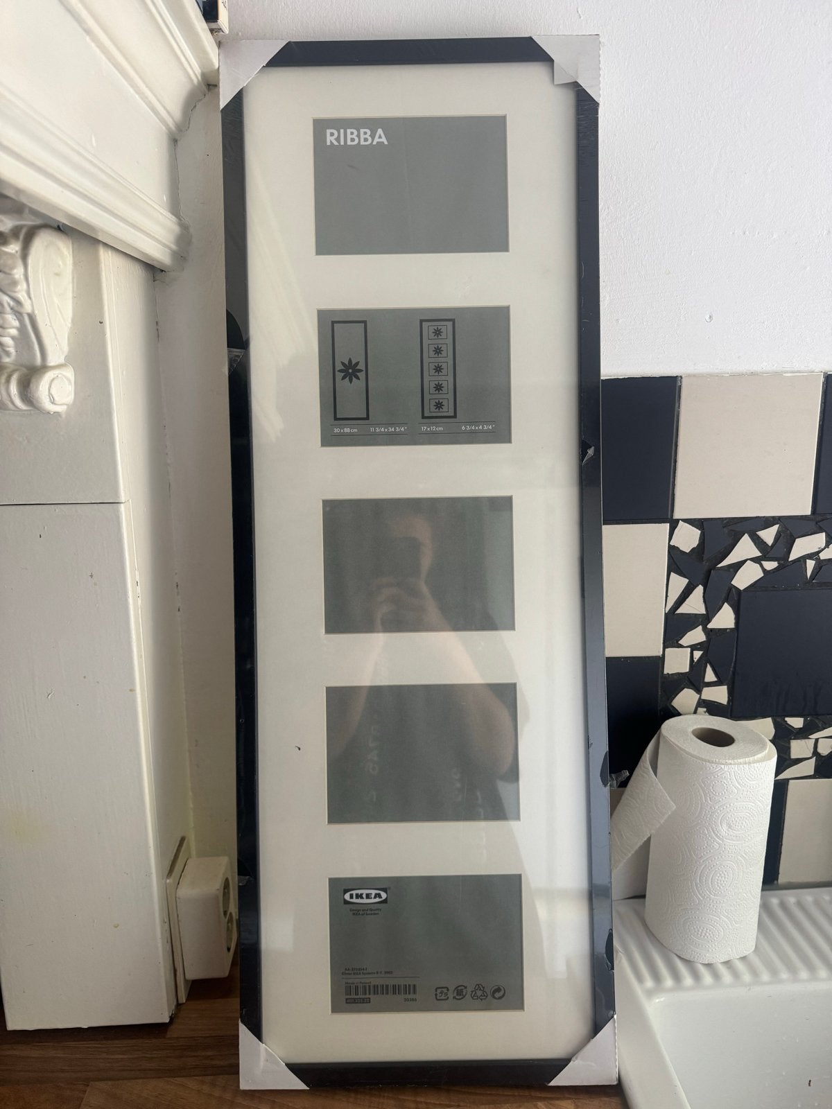 IKEA RIBBA Fotolijst - Zwart, 30x88 cm, Nieuw, Ophalen of Verzenden, Fotolijst, Hout