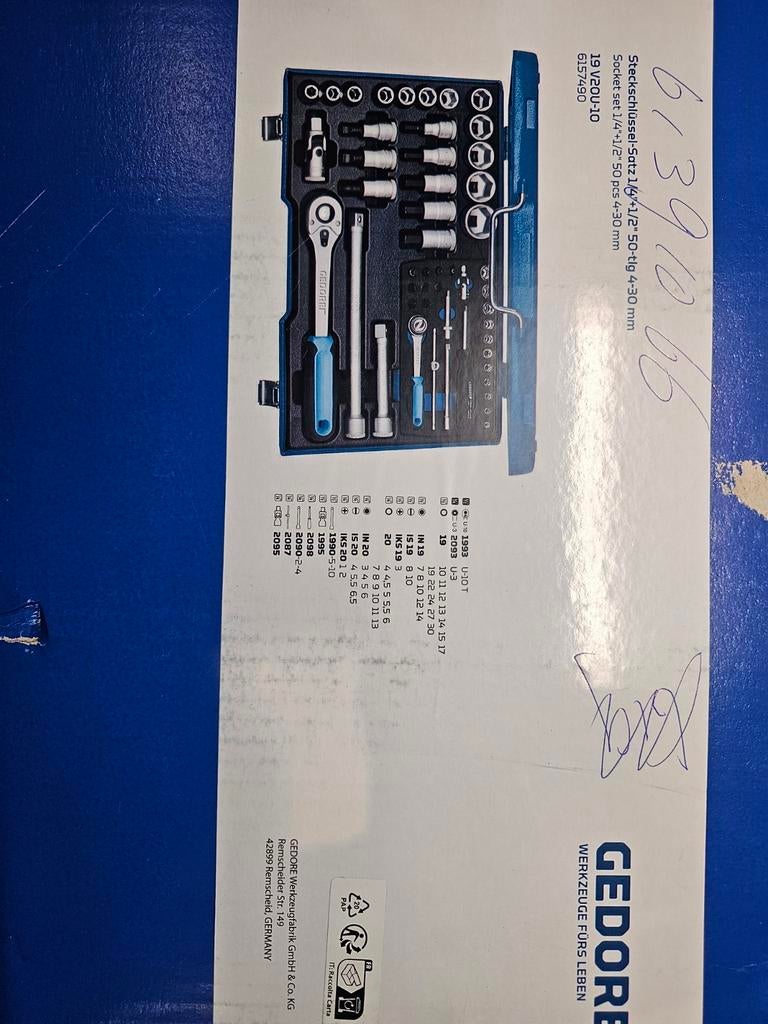 Gedore doppenset 19 V20 U10, Ophalen of Verzenden