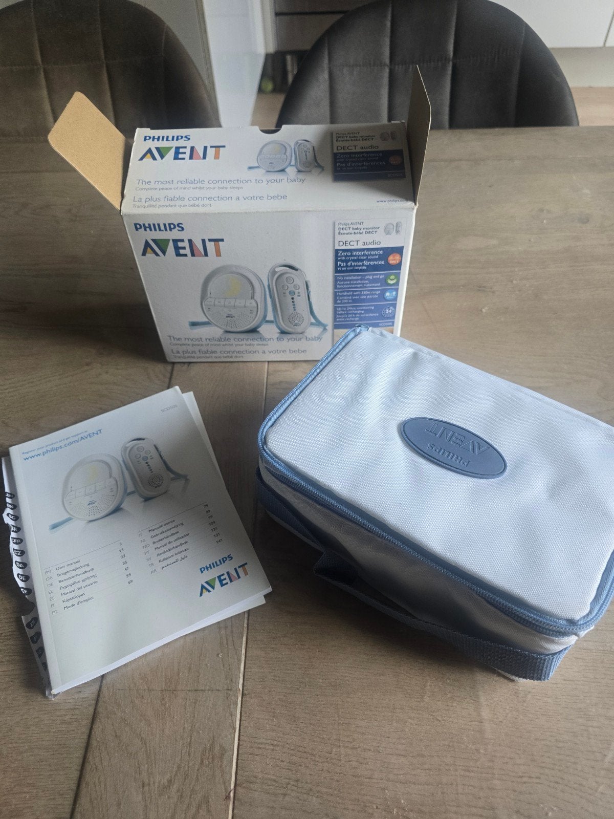Philips Avent DECT Babyfoon SCD505/00 met draagtas, Ophalen of Verzenden, Gebruikt, 250 meter of meer, Digitaal