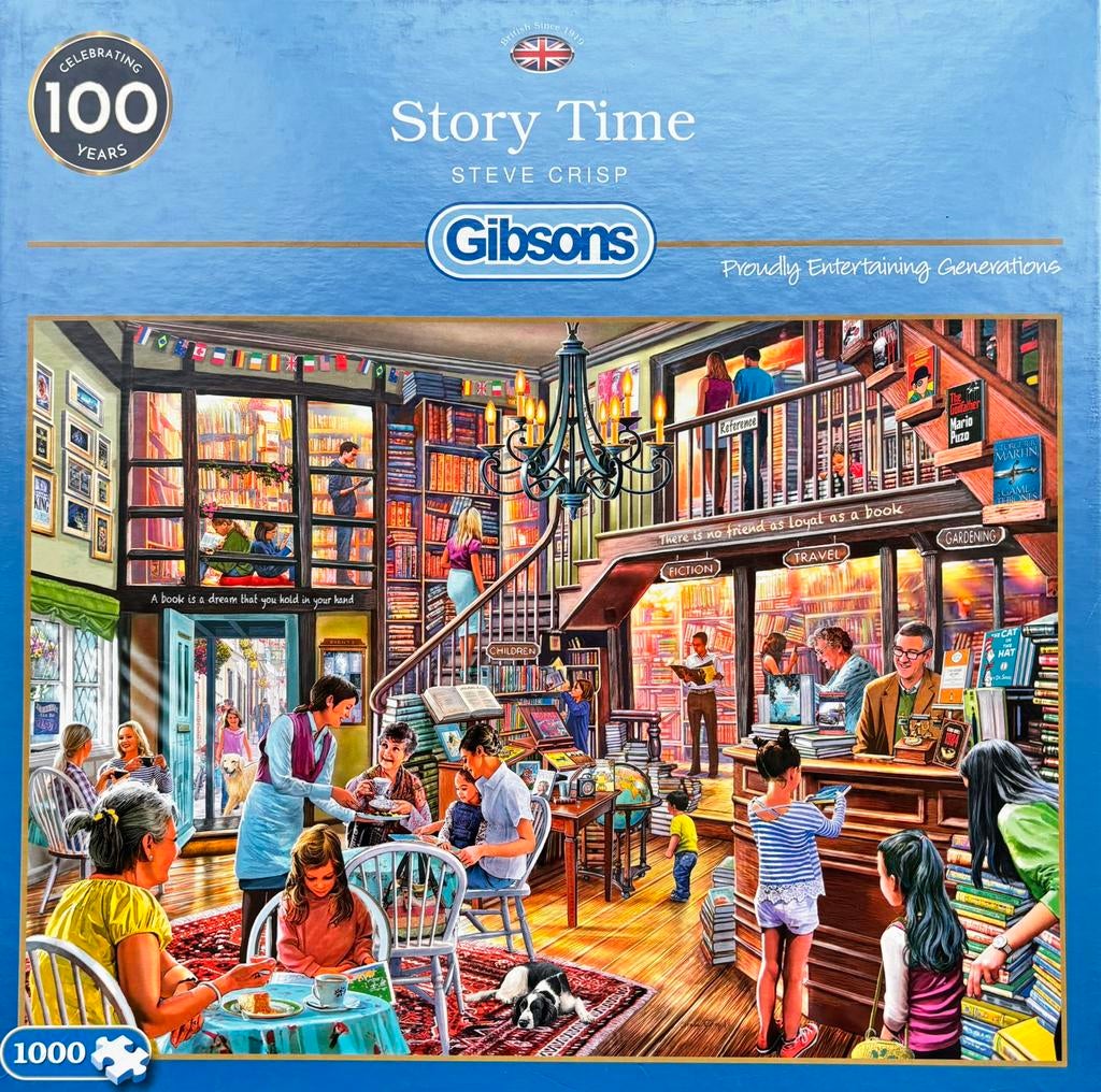 Gibsons Puzzle “Story Time”, Ophalen of Verzenden, 500 t/m 1500 stukjes, Zo goed als nieuw