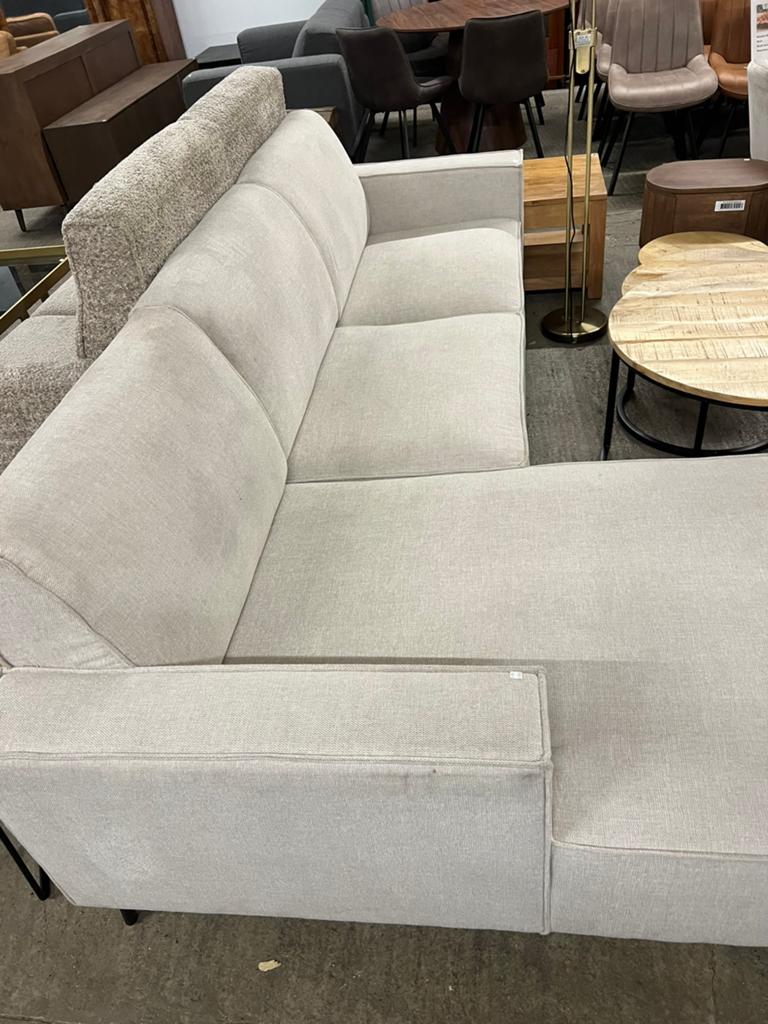 Beige hoekbank 85/245/44cm, Ophalen, ., 75 tot 100 cm, .