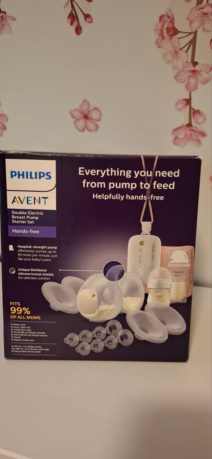 Philips Avent Dubbele Elektrische Borstkolf Starter Set, Ophalen of Verzenden, Zo goed als nieuw