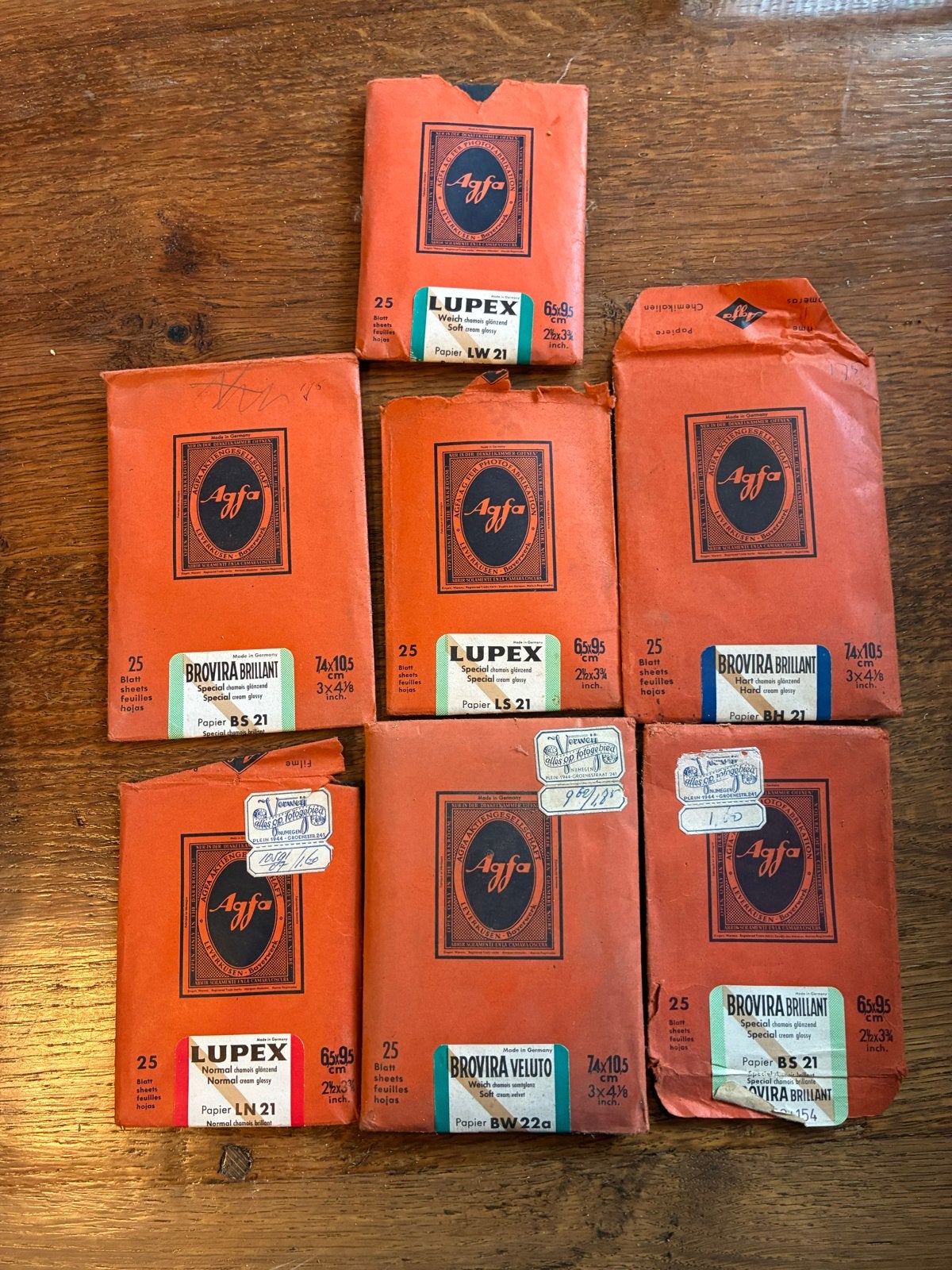 Agfa Lupex Brovira Brillant fotopapier (vintage), Audio, Tv en Foto, Fotografie | Doka Toebehoren, Verzenden, Gebruikt, Doka-onderdelen