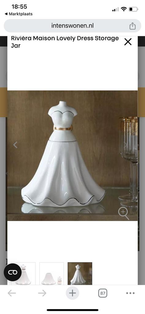 Riviera maison jurk pot, Ophalen, Nieuw, Overige materialen, Pot, Bus of Blik