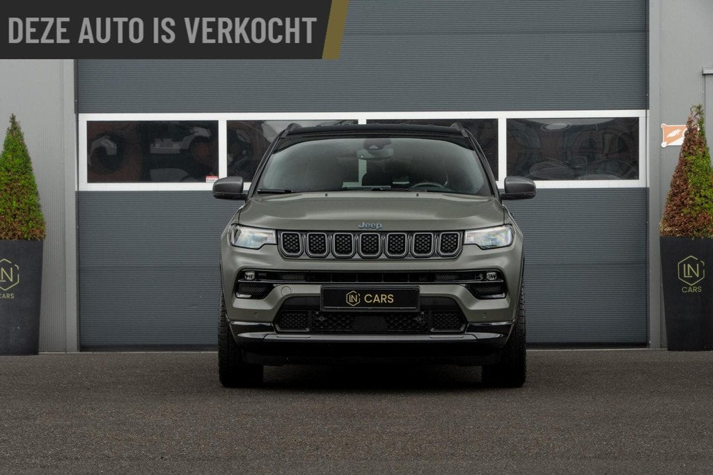 Jeep Compass 4xe 240 Plug-in Hybrid 80th anniversary | Dab, Auto's, Jeep, Gebruikt, Zwart, 4 cilinders, Leder en Stof