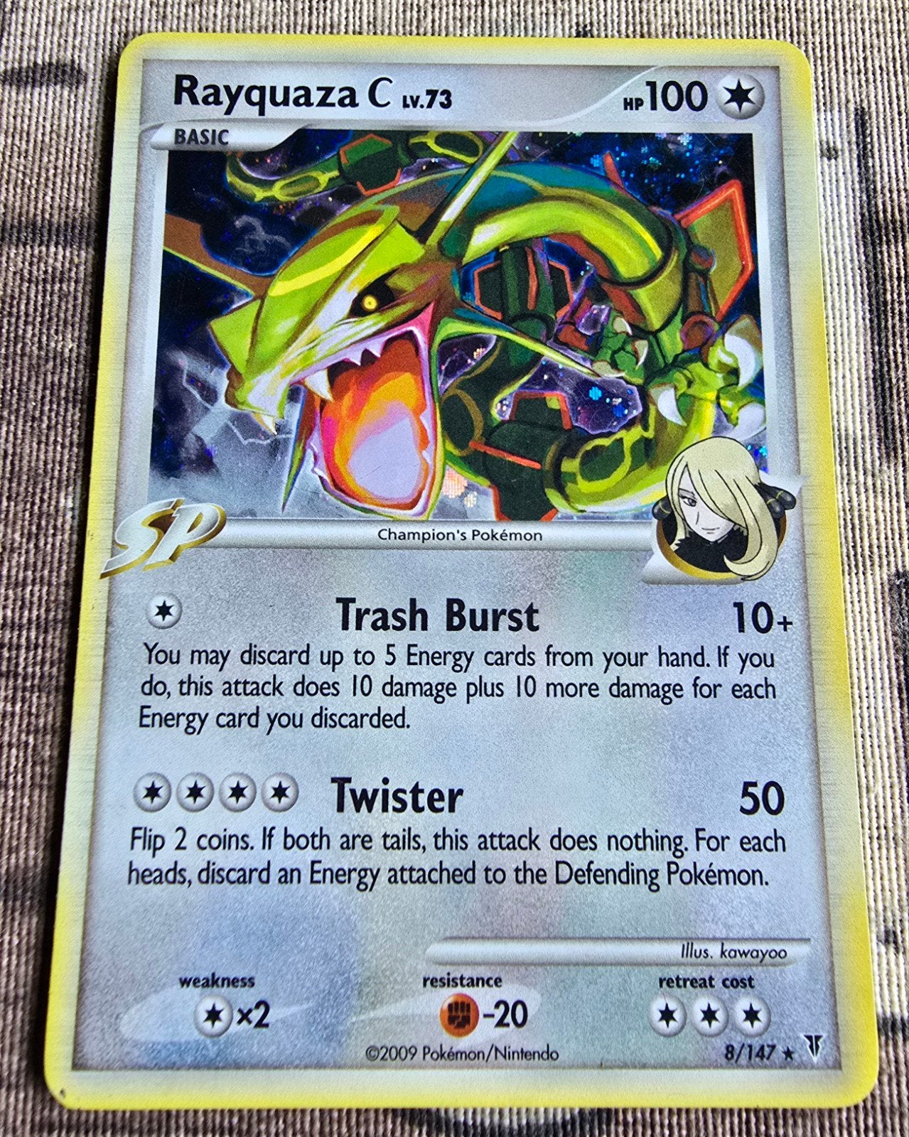 Rayquaza C lv. 73 8/147 Pokémon kaart - Gebruikt goede staat, Ophalen of Verzenden, Gebruikt, Losse kaart