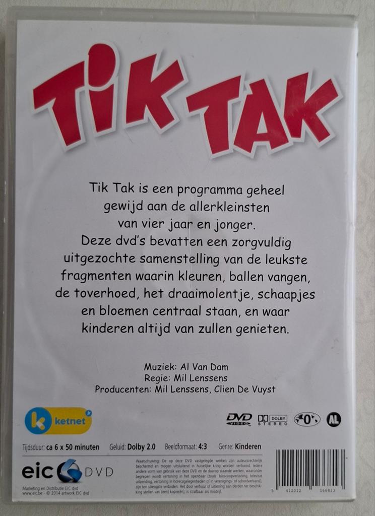 Tik Tak 6 DVD: Kleuren, Ballenvanger, De Toverhoed, Draaimo, Alle leeftijden, Ophalen of Verzenden, Zo goed als nieuw, Tv fictie