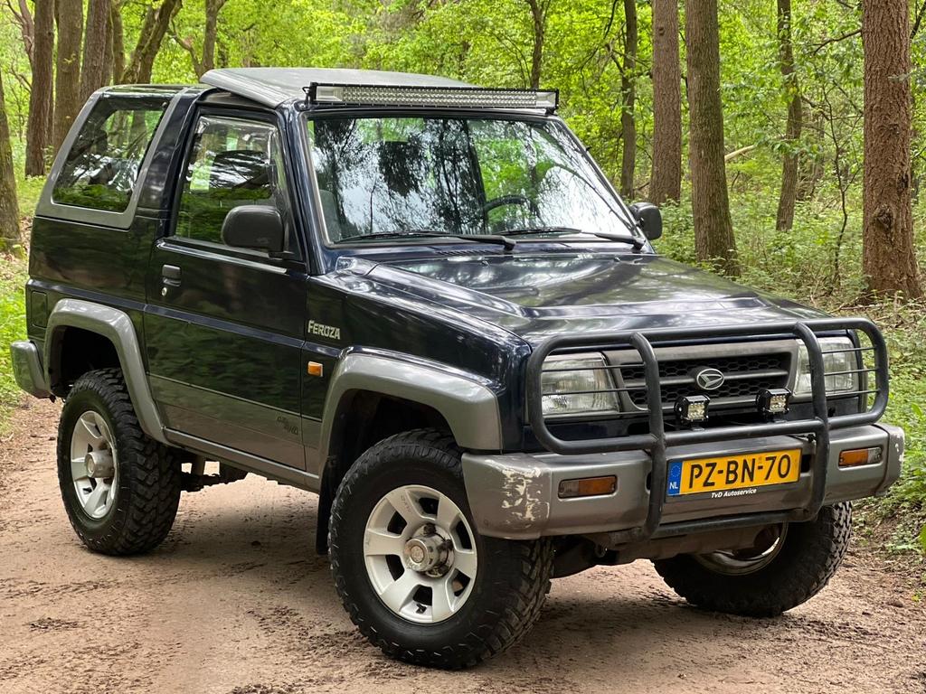 Daihatsu Feroza 1.6i I 4WD | Verhoogd | Trekhaak | Ledbar |, Feroza, Stof, USB, Origineel Nederlands
