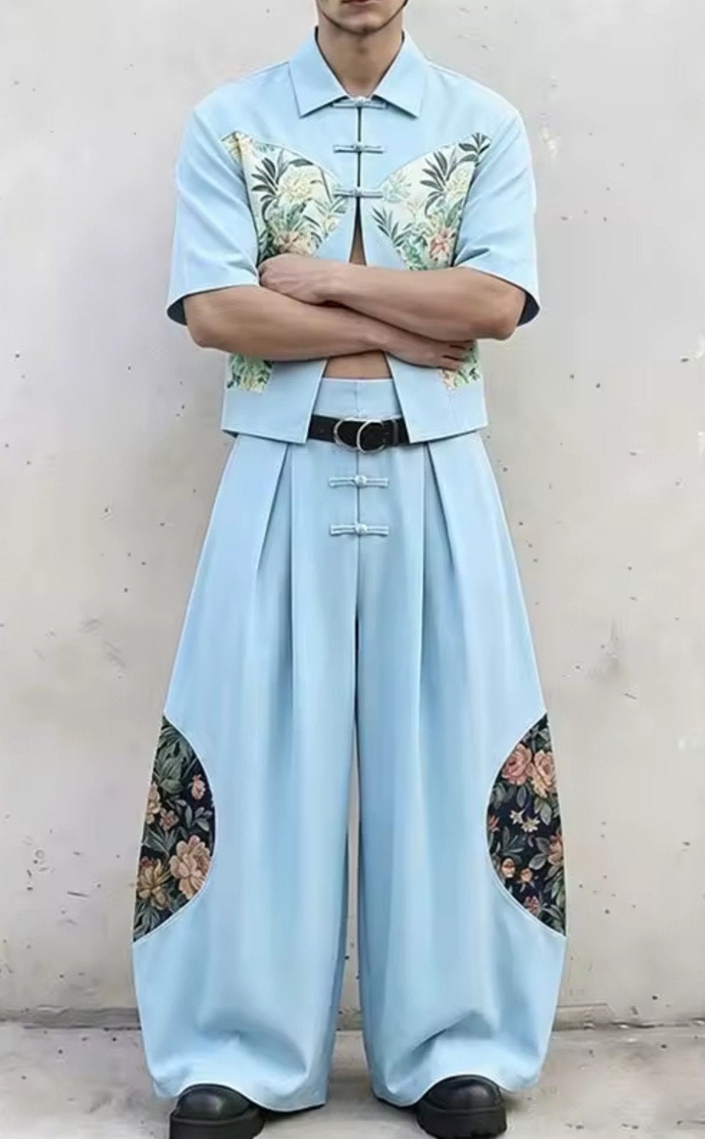 Outfit Floral Ibiza Blue, tm 5XL, Verzenden, Nieuw