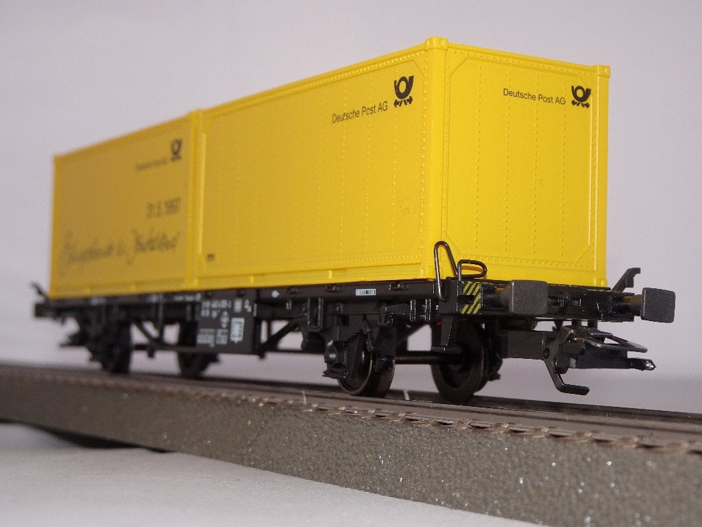 Marklin 62-01 Deutsche Post containerwagon DB NIEUW(#852), Wisselstroom, Ophalen of Verzenden, Märklin, Nieuw