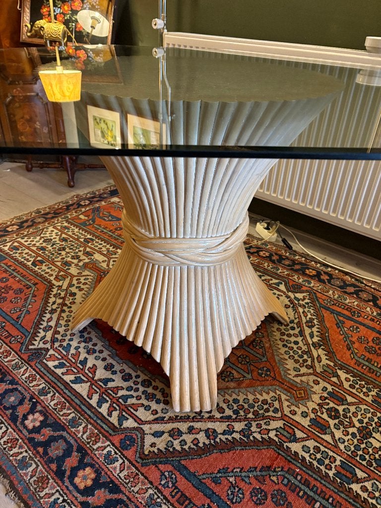 Vintage Designer Eet Tafel John McGuire "Sheaf of Wheat" ., Ophalen, Gebruikt, 100 tot 150 cm, NB