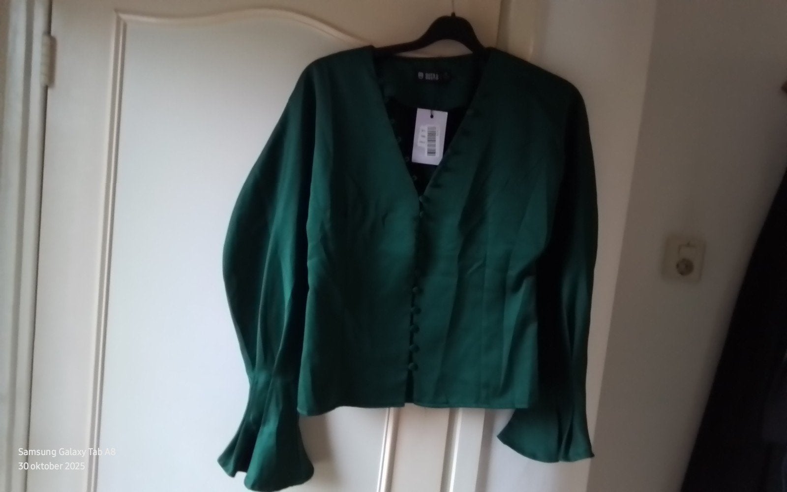 Donkergroene blouse m.knoopjes m. L GUTS & GUSTO, nieuw, Maat 42/44 (L), Nieuw, Ophalen of Verzenden, Guess & Gusto