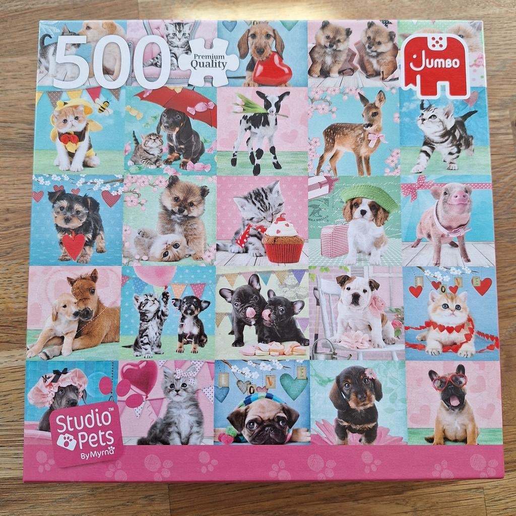 Jumbo Studio Pets Puzzel 500 stukjes - Honden & Katten, Ophalen of Verzenden, Meer dan 50 stukjes, Zo goed als nieuw, 6 jaar of ouder