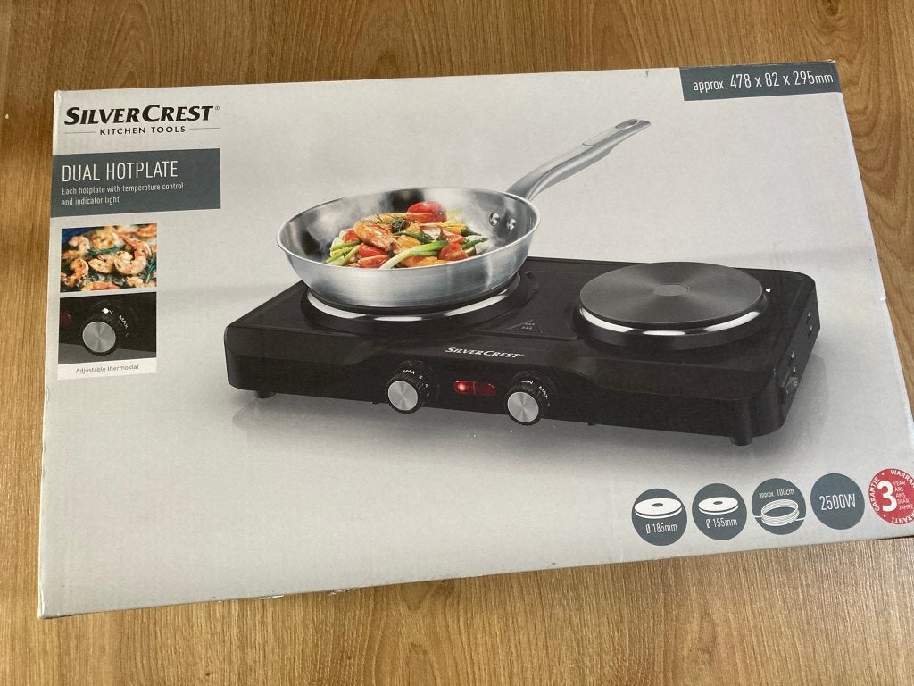 SilverCrest dual hotplate (nieuw), Witgoed en Apparatuur, Kookplaten, Nieuw, 3 kookzones of minder, Ophalen of Verzenden, Vrijstaand