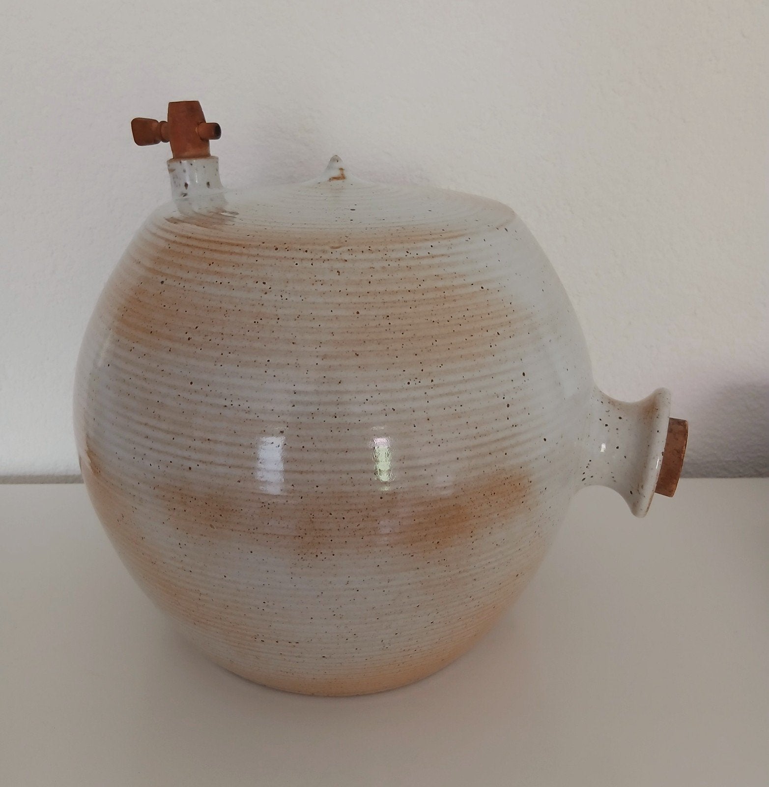 Grès du Marais wijnballon azijnvat, Beige, Overige typen, Ophalen of Verzenden, Zo goed als nieuw