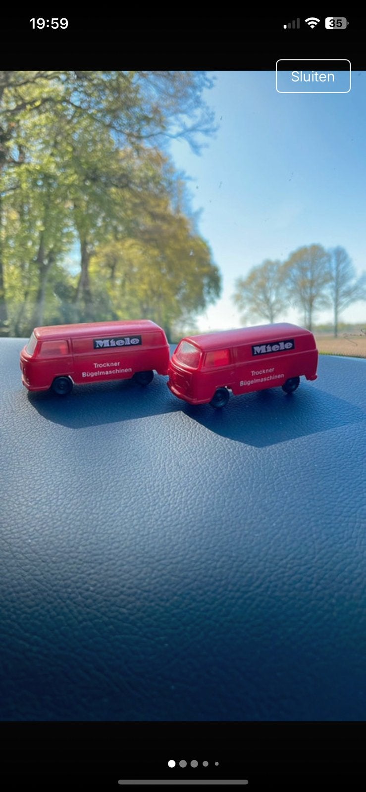 Miele volkswagen busjes miniatuur, Ophalen of Verzenden