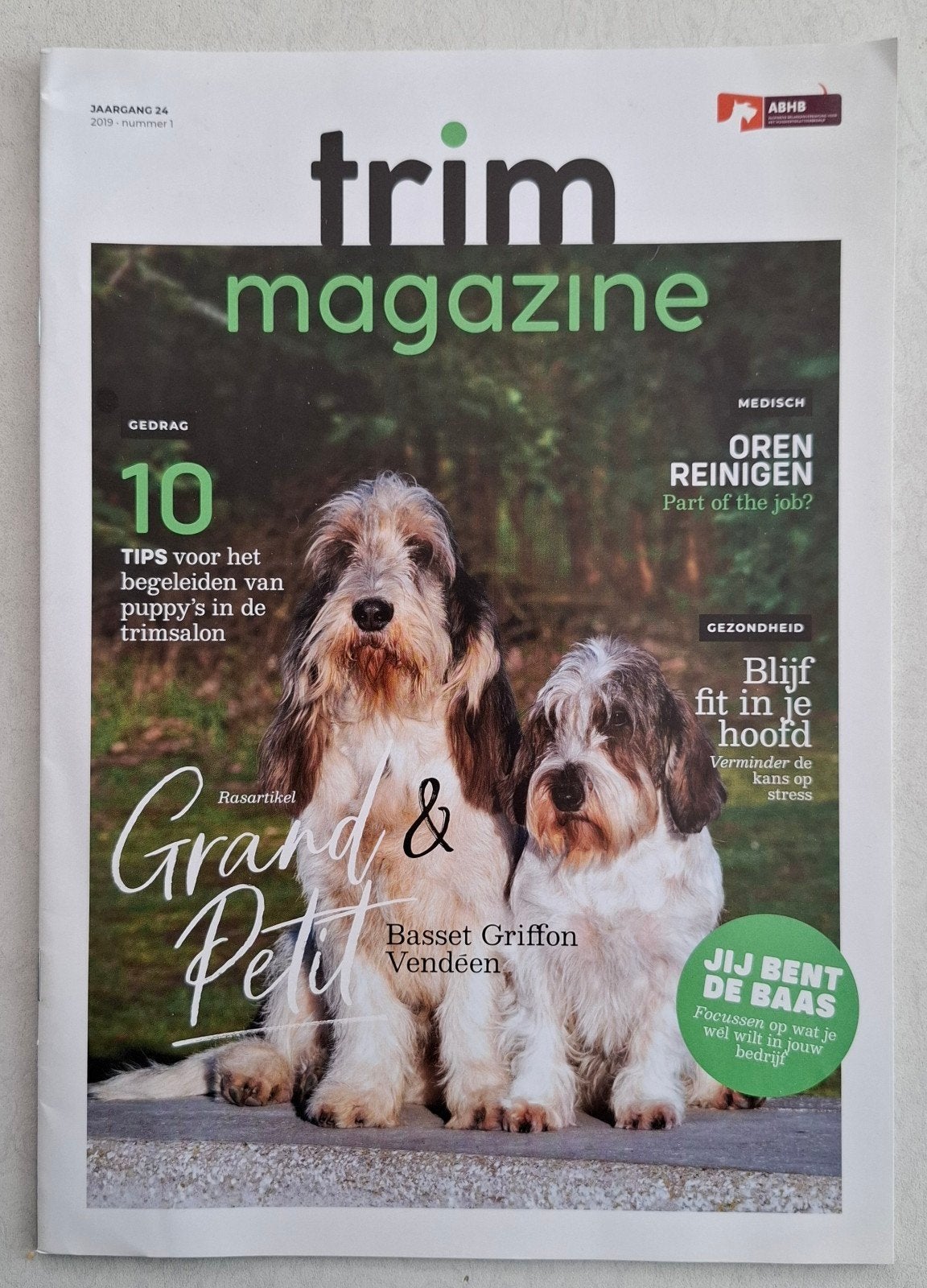 Trimblad jaargang 24 2019 nr 1 Grand en Petit Basset Griffon, Ophalen of Verzenden