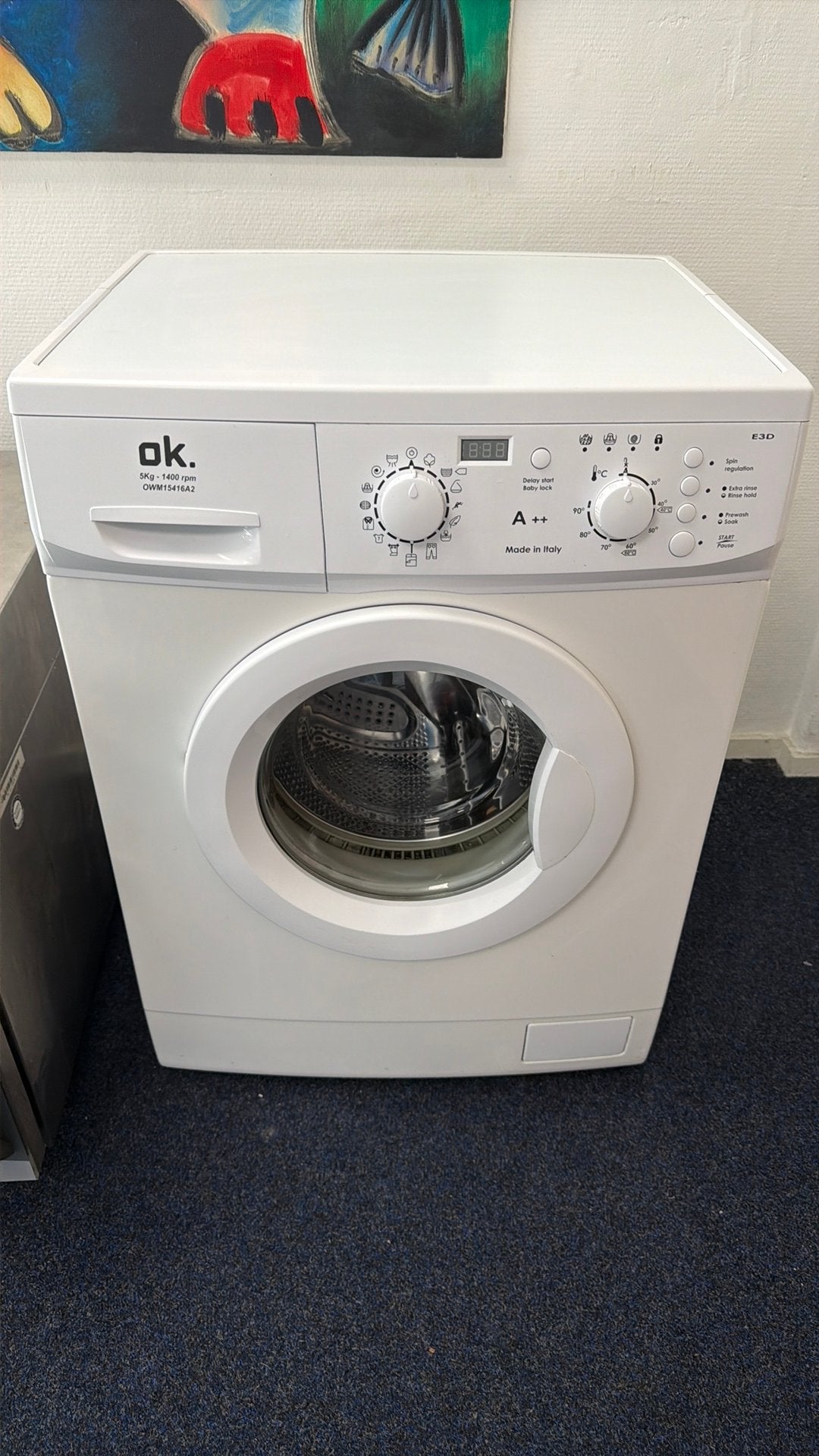 Ok wasmachine 5 kg 1400 toeren incl garantie&bezorgen, Ophalen, Gebruikt, Nulachtenvijftig.nl, 85 tot 90 cm