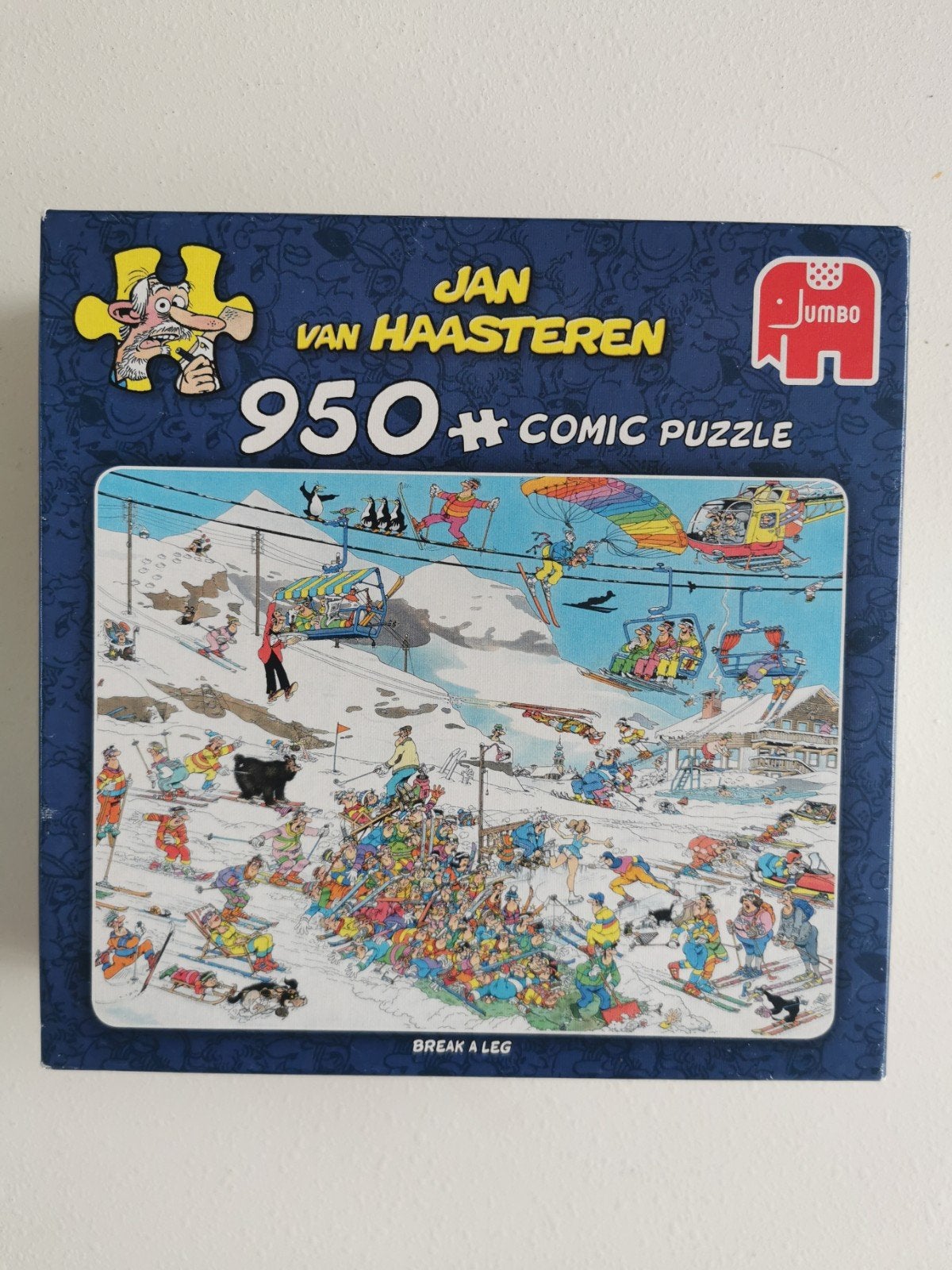 Puzzel van Jan van Haasteren. Skipiste., Ophalen of Verzenden, 500 t/m 1500 stukjes, Zo goed als nieuw