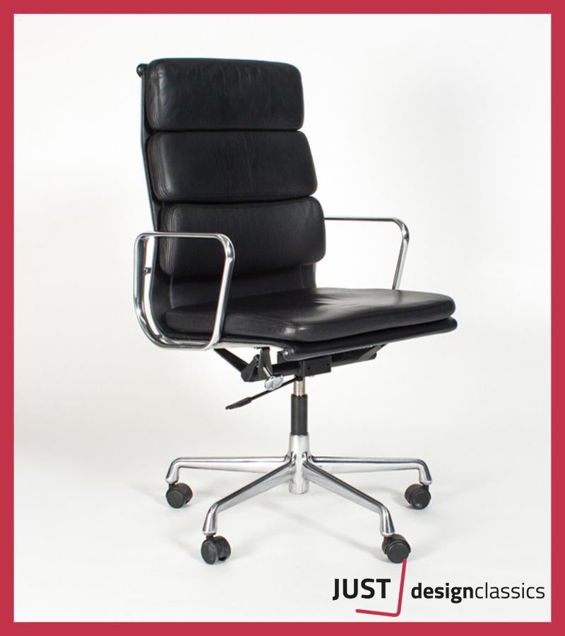 Eames Vitra ea 219 Zwart Leder Gepolijst  25 beschikbaar, Niet ingevuld, Zo goed als nieuw, Niet ingevuld, Niet ingevuld