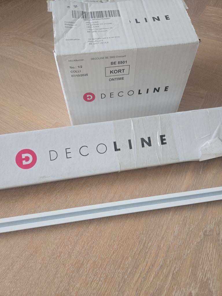 NIEUW – Decoline gordijnrails – 3 stuks | 400 / 300 / 215 cm, Ophalen, Nieuw, Wit