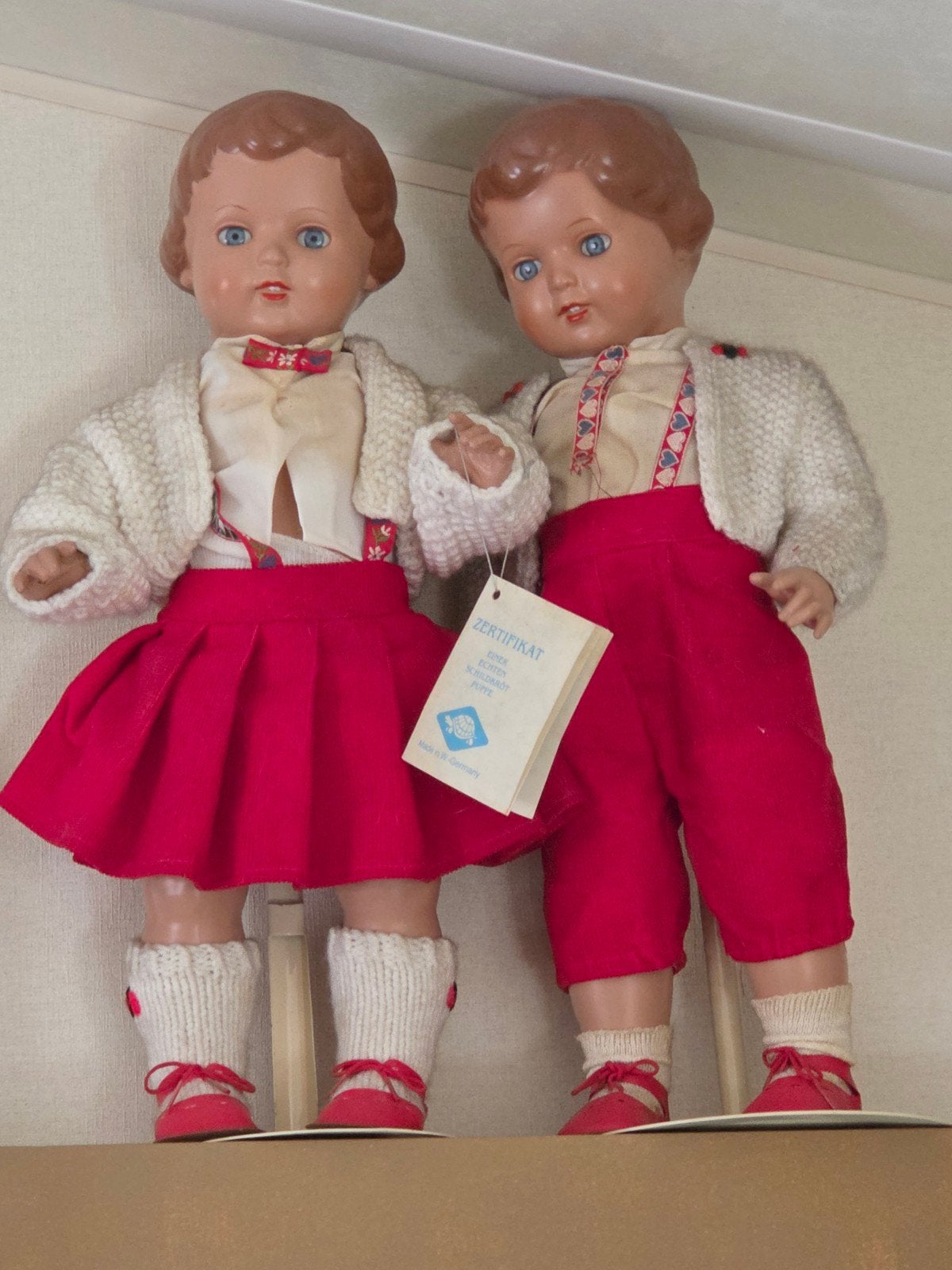 poppenpaar van het bekende Duitse kwaliteitsmerk, Verzamelen, Ophalen of Verzenden, Zo goed als nieuw, Pop