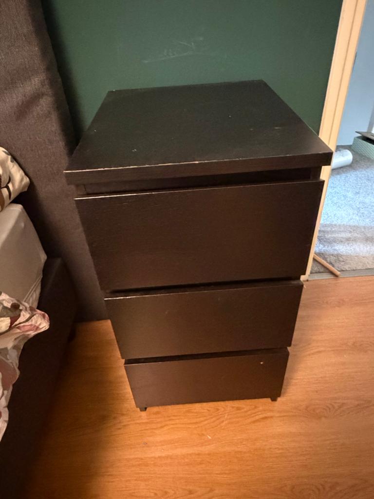 IKEA Malm ladekast zwartbruin, 40x78 cm, Huis en Inrichting, Kasten | Ladekasten, Ophalen, Minder dan 50 cm, Gebruikt, 3 of 4 laden