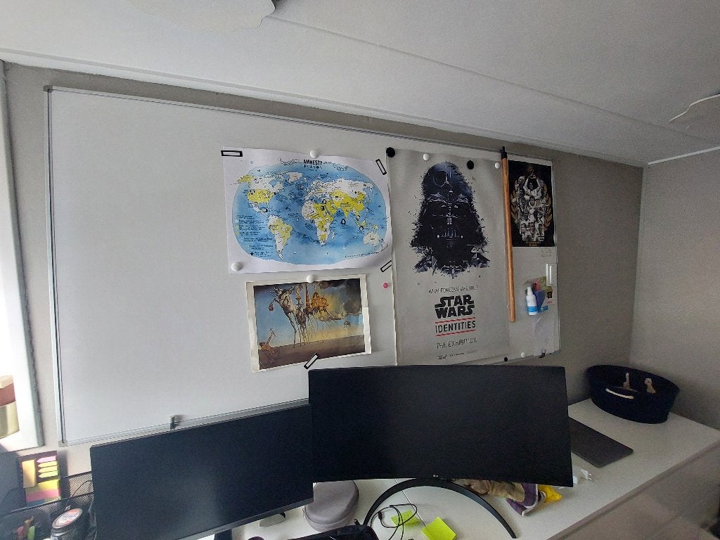 Groot whiteboard 100 x 200 cm te koop, Ophalen, Gebruikt