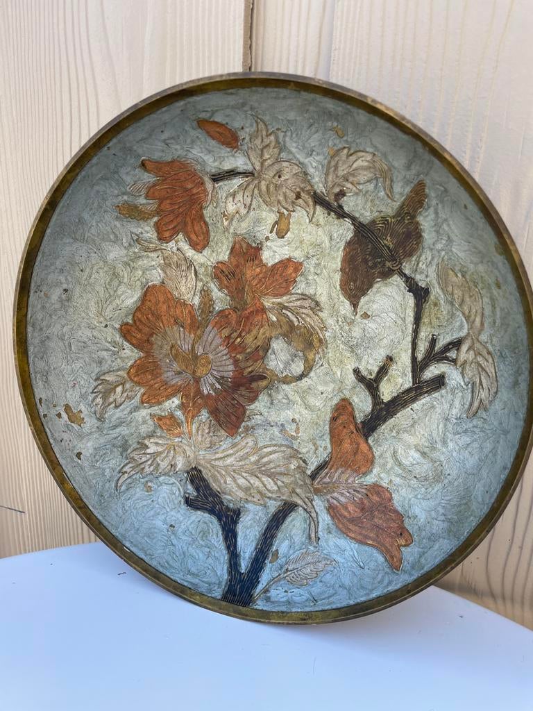 Antieke cloisonne schaal, Ophalen of Verzenden