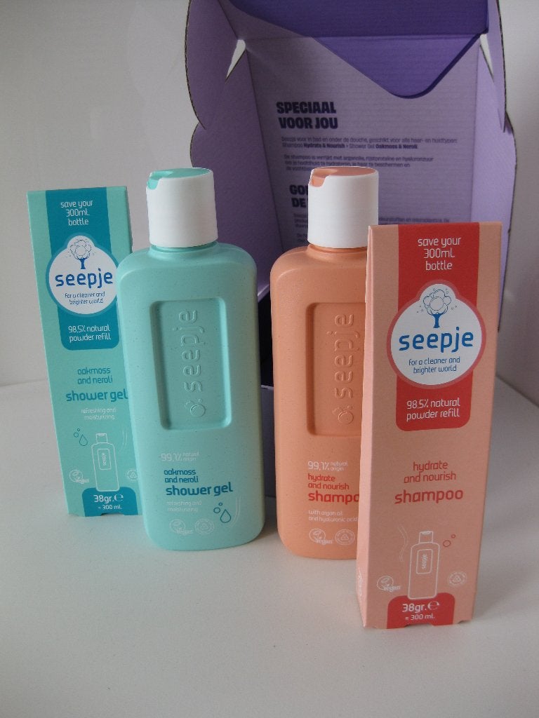 Seepje Verzorgingspakket 4 st Douchegel/Shampoo + Navulling, Ophalen of Verzenden, Nieuw, Bad & Douche