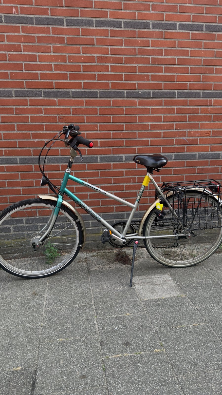 Road Cruiser fiets met versnellingen en bagagedrager, Overige merken, Gebruikt, Velgrem, Versnellingen