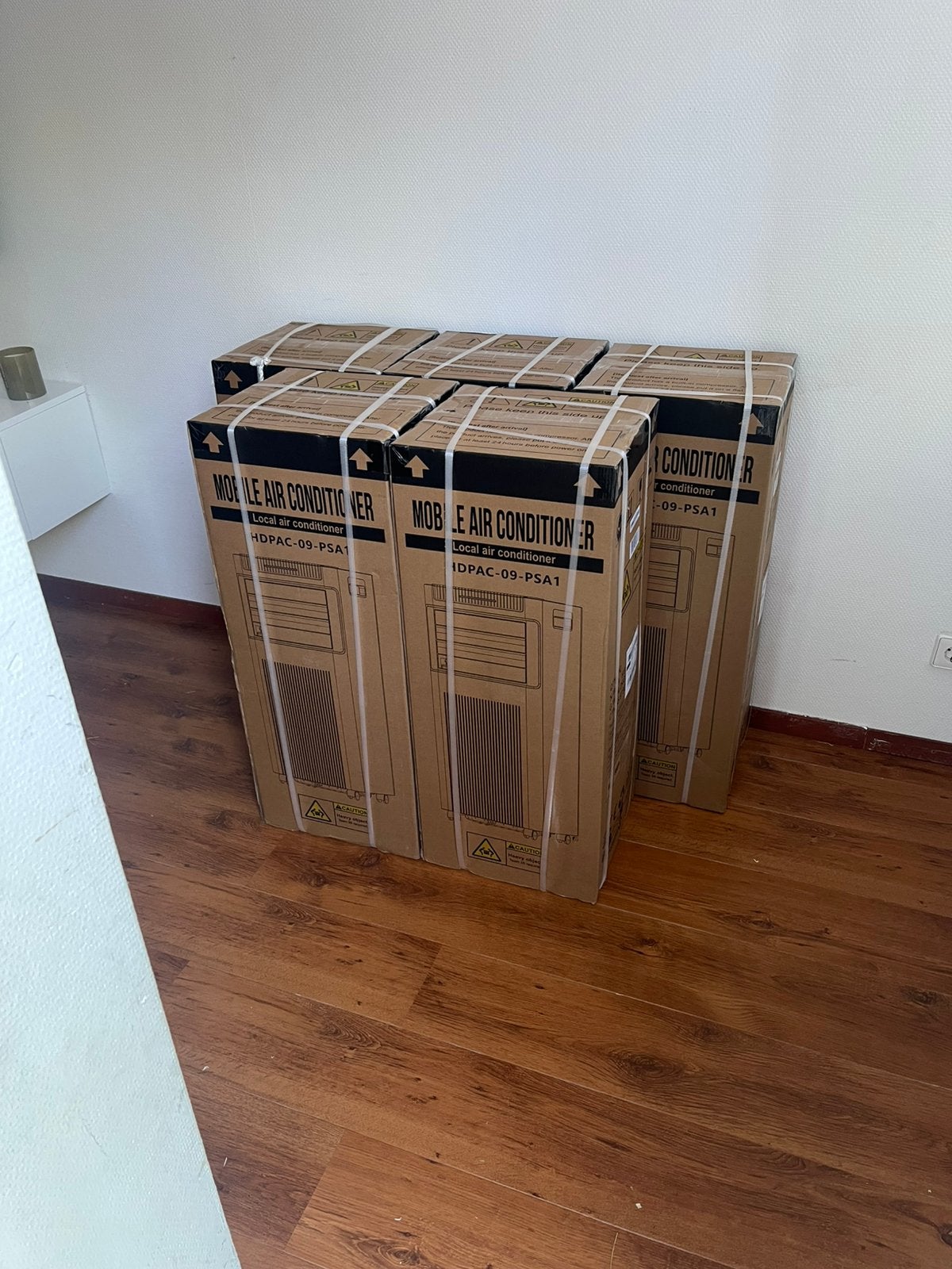 Partij Nieuwe Mobiele Airco 7000 BTU-Koelen en Ontvochtigen, Minder dan 60 m³, Timer, Nieuw, 3 snelheden of meer