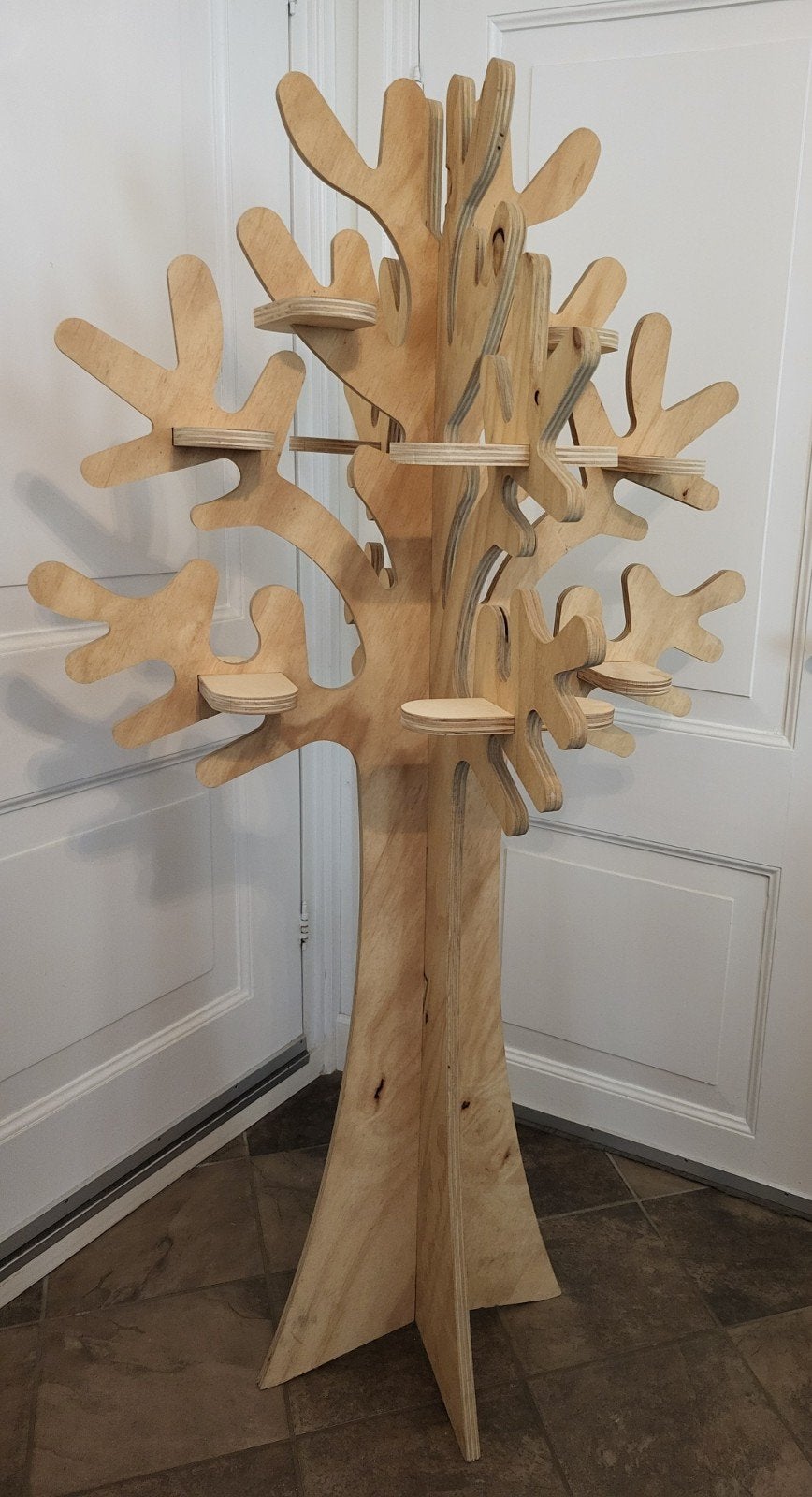 Unieke Houten Decoratieboom  - 160 cm hoog, Ophalen, Zo goed als nieuw, Hout