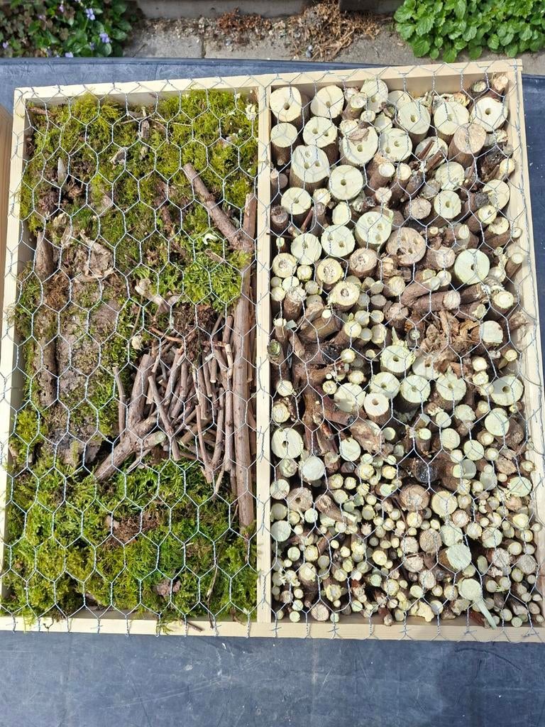 Insectenhotel / Bijenhotel - Natuurlijk en Handgemaakt, Tuin en Terras, Tuinwanddecoratie, Ophalen, Nieuw
