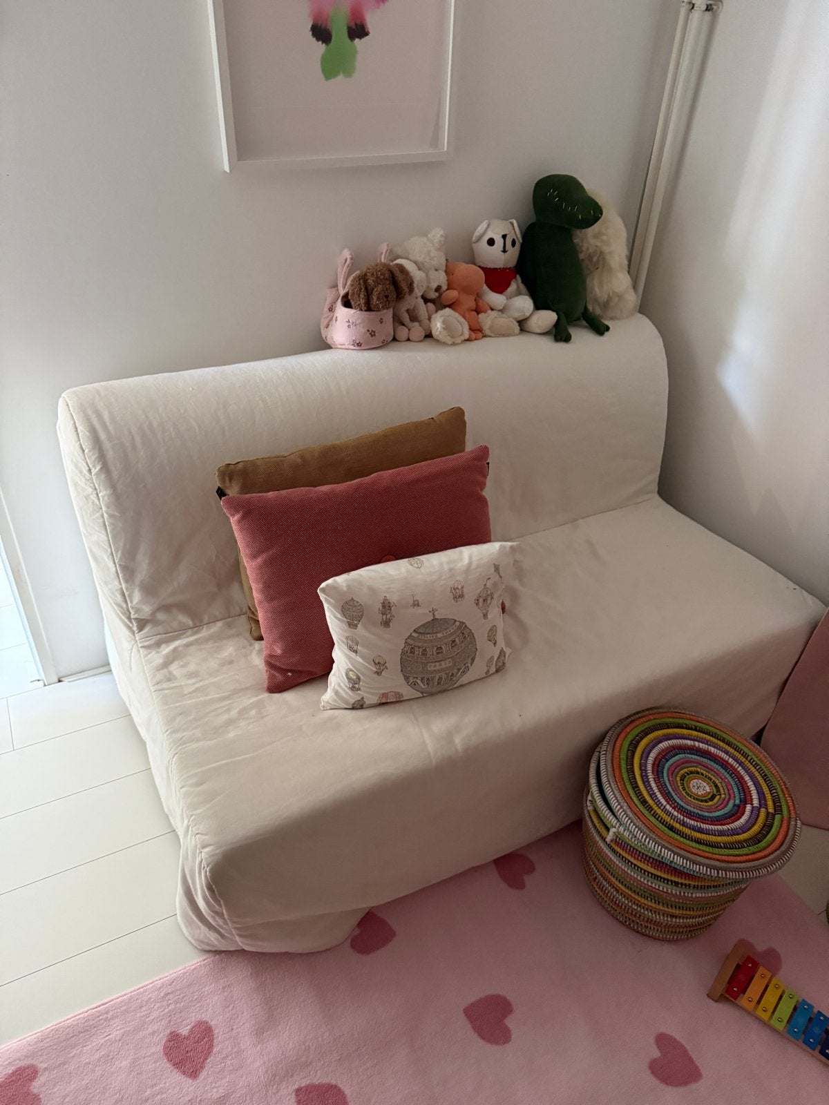 IKEA FLOTTEBO slaapbank/zitbank - wit, Huis en Inrichting, Ophalen, Gebruikt, Wit, Twijfelaar