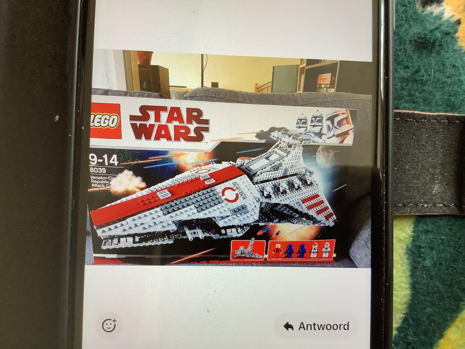 Star wars lego set 8039 venator class., Ophalen, Nieuw, Lego
