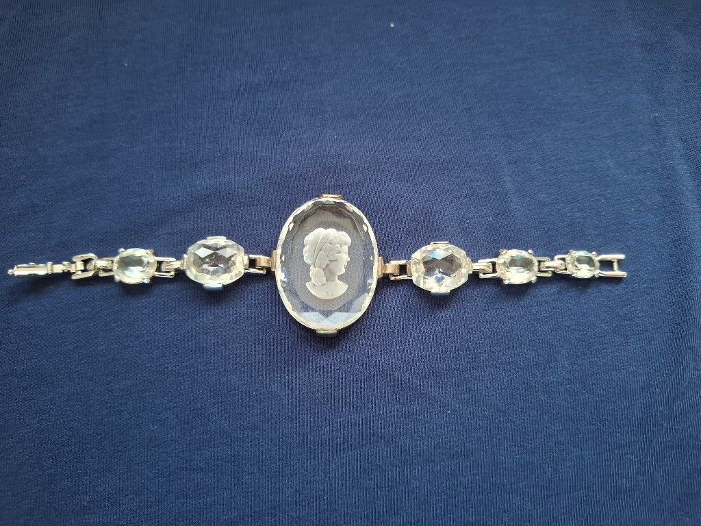 Daniel Swarovski Paris Camee armband Vintage + kaart/tasje, Met kristal, Overige materialen, Verzenden, Zo goed als nieuw