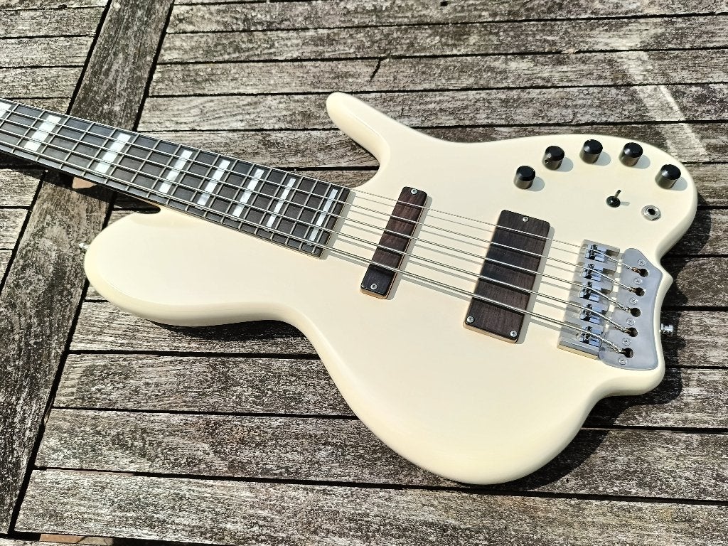 Wood & Tronics Custom 5 (White), Muziek en Instrumenten, Ophalen, Gebruikt, Elektrisch, 5-snarig