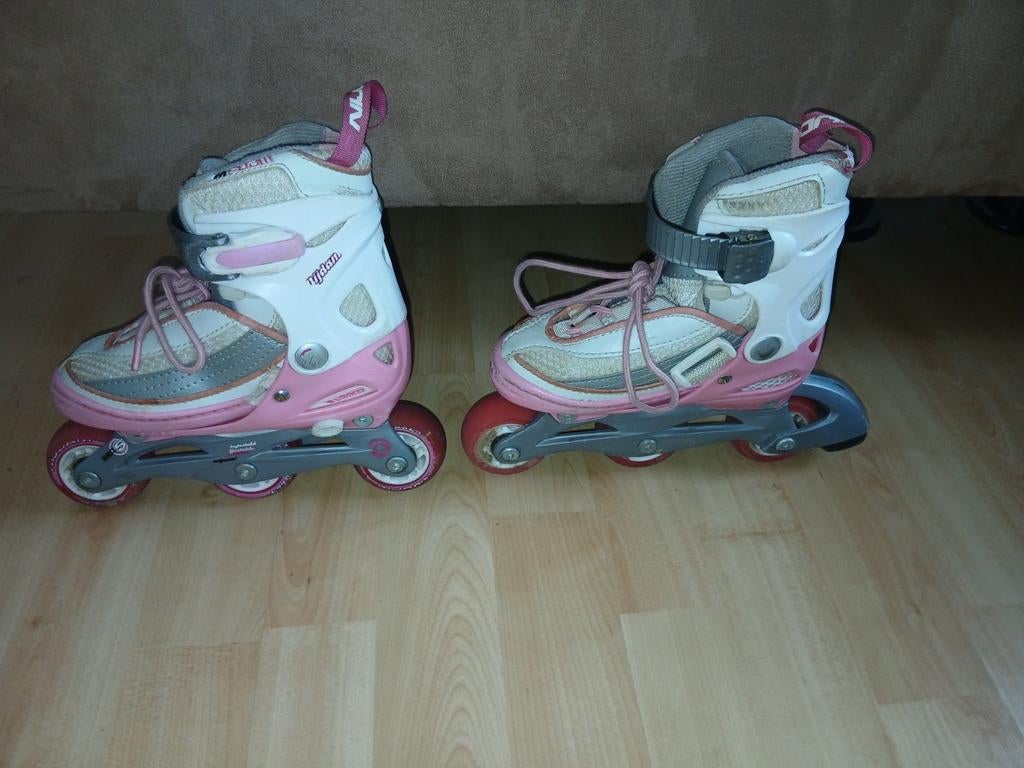 Verstelbare roze inline skates voor kinderen, Kinderen en Baby's, Speelgoed | Buiten | Rolschaatsen, Ophalen, Verstelbaar, Gebruikt
