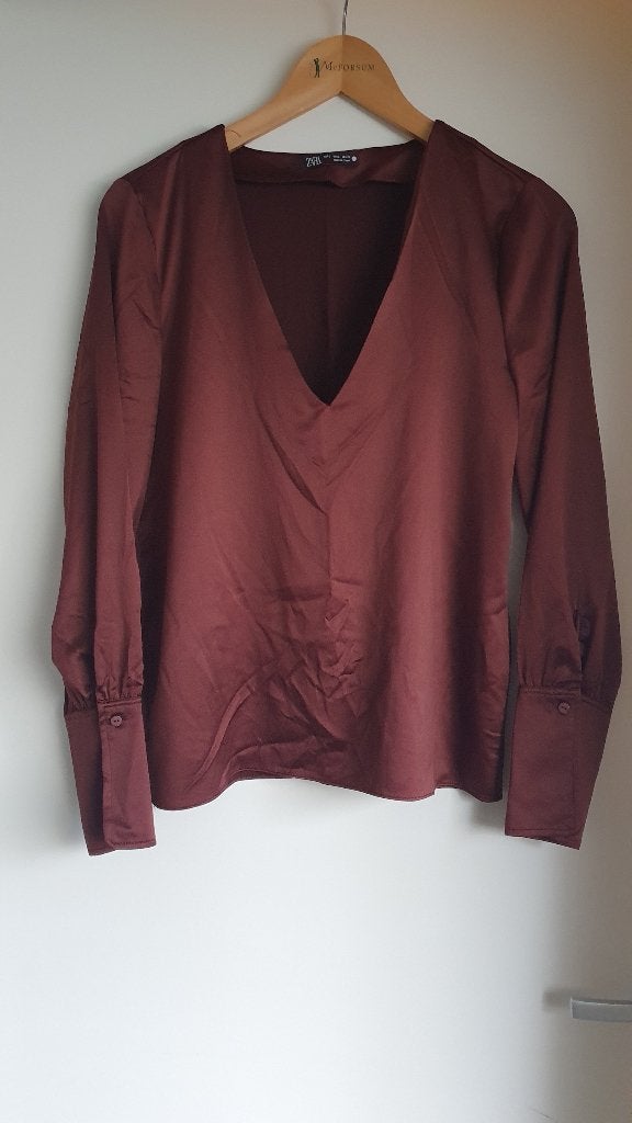 blouse, Ophalen, Bruin, Nieuw, Maat 36 (S)