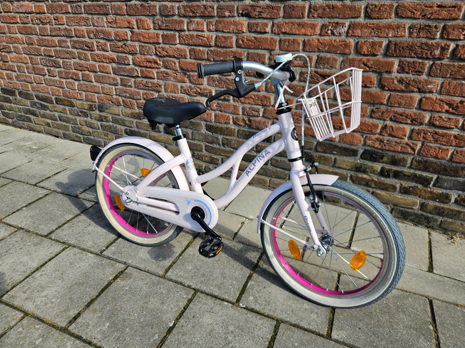 Alpina Ocean 18 inch meisjesfiets - Roze/Paars, Terugtraprem, Ophalen of Verzenden, Kvl stirumstraat, Alpina ocean