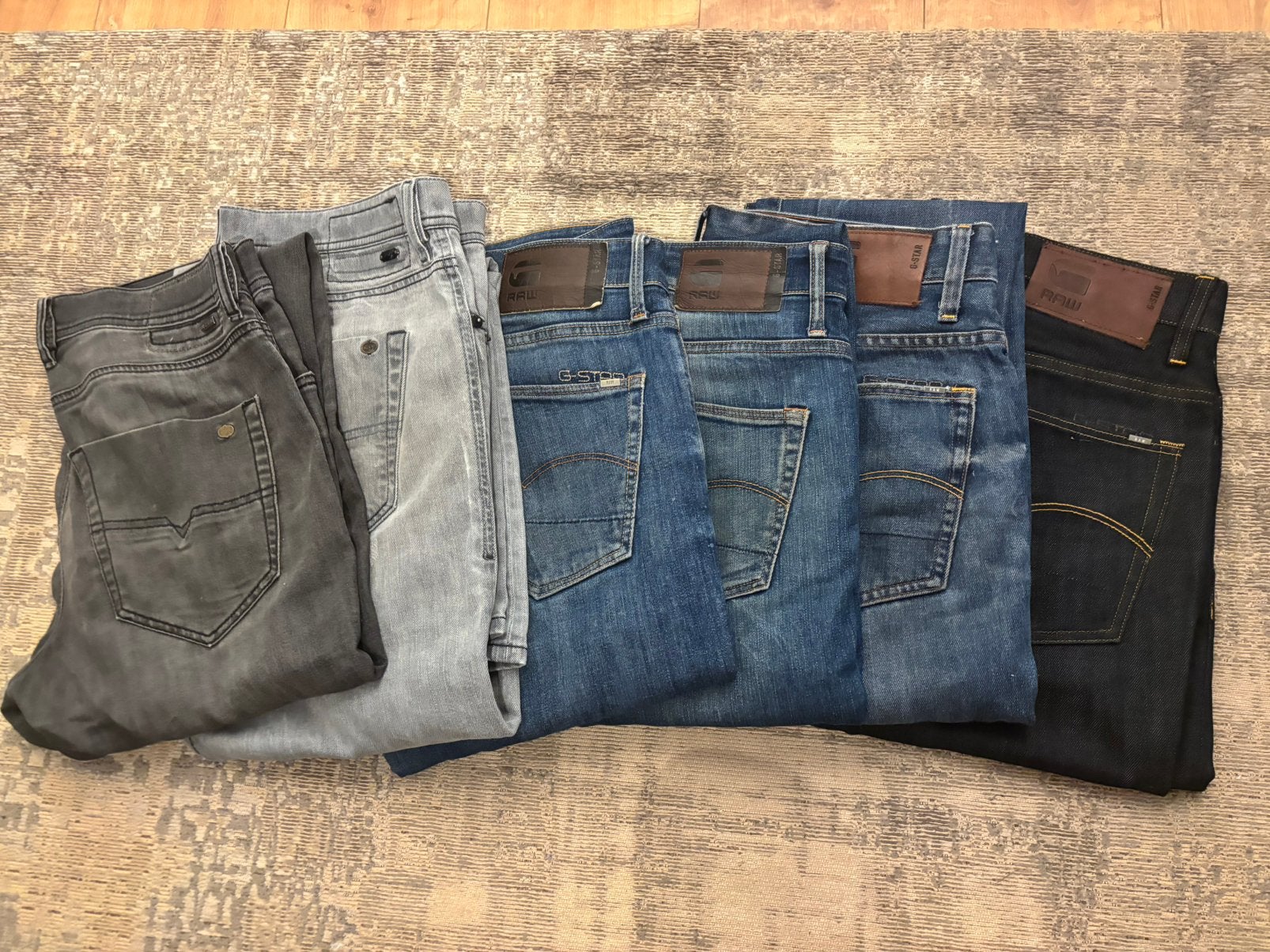 Jeans 7x G-STAR raw & Diesel 33x34, Ophalen of Verzenden, Zo goed als nieuw, Blauw, W33 - W34 (confectie 48/50)