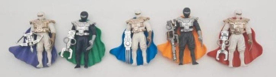 Chap Mei Ninja Warrior 5 figuren compleet uit 1995, Ophalen of Verzenden, Gebruikt