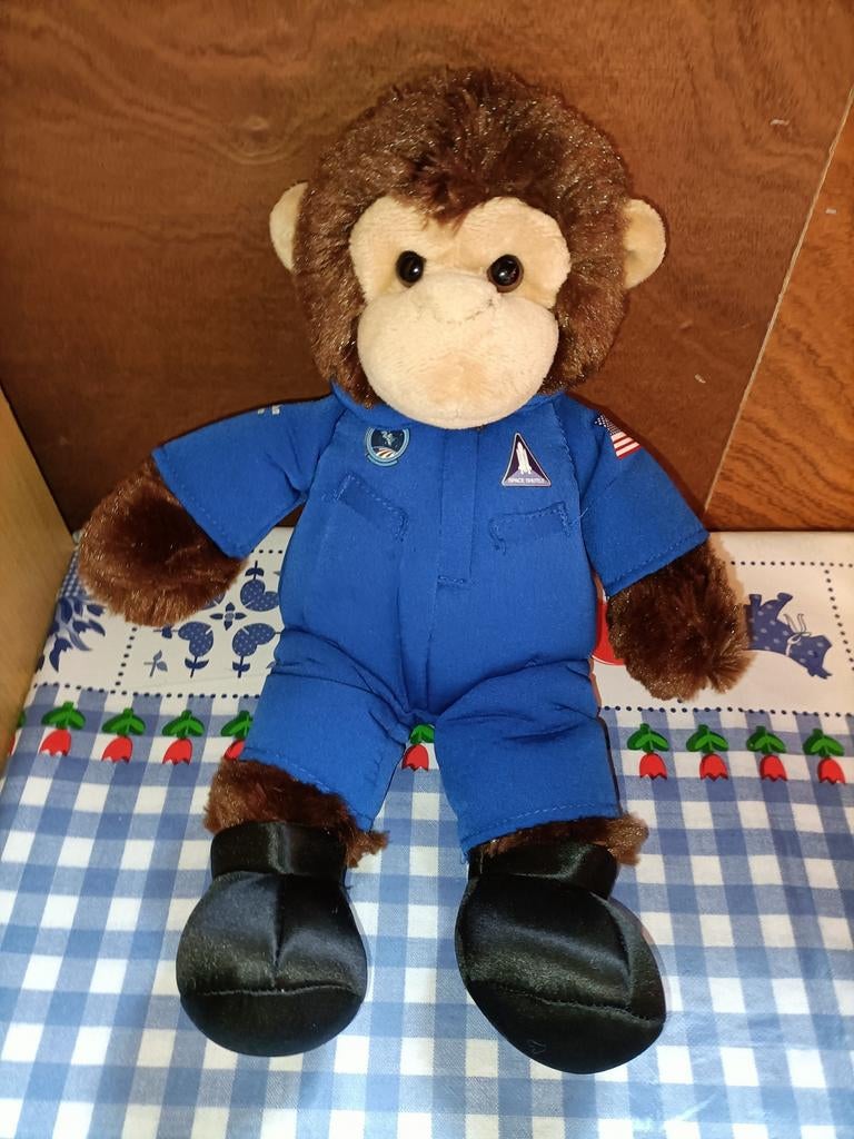 NASA ruimtevaart aap knuffel 33 cm groot, Ophalen of Verzenden, Zo goed als nieuw, Overige typen