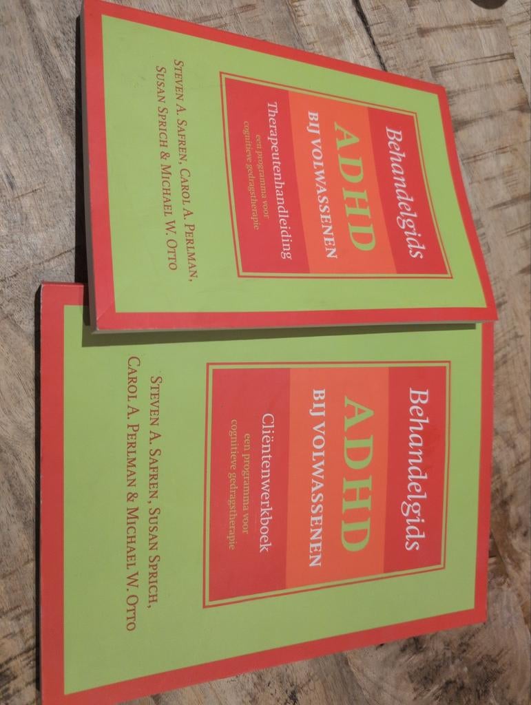 Behandelgids ADHD bij volwassenen (2 boeken), Ophalen of Verzenden, Zo goed als nieuw, Klinische psychologie, Steven A. Safren, Susan Sprich, Carol A. Perlman