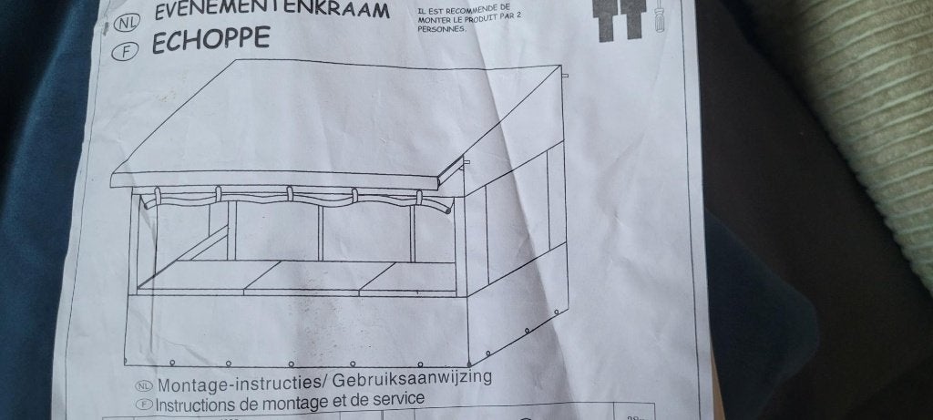 marktkraam  kassa tent pe, Ophalen, Nieuw, 2 meter of meer, 4 tot 6 meter