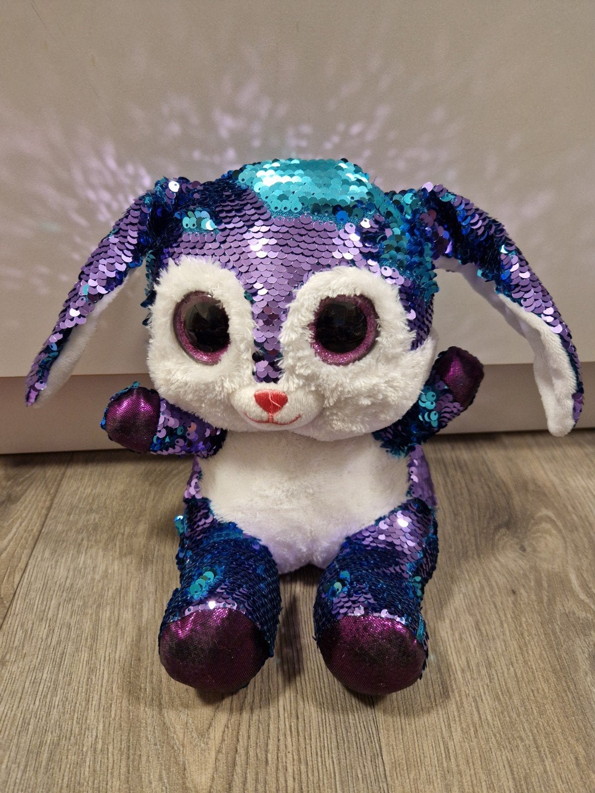 Glitter Motsu Konijn Knuffel - Omkeerbare Pailletten, Overige merken, Konijn, Ophalen of Verzenden, Middelgroot (20 tot 80 cm)