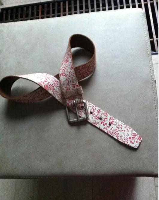 Dames riem geschuurd leer roze L 95 cm Cowboy Bel, Overige kleuren, Cowboy Bel, Echt leder, 90 tot 100 cm