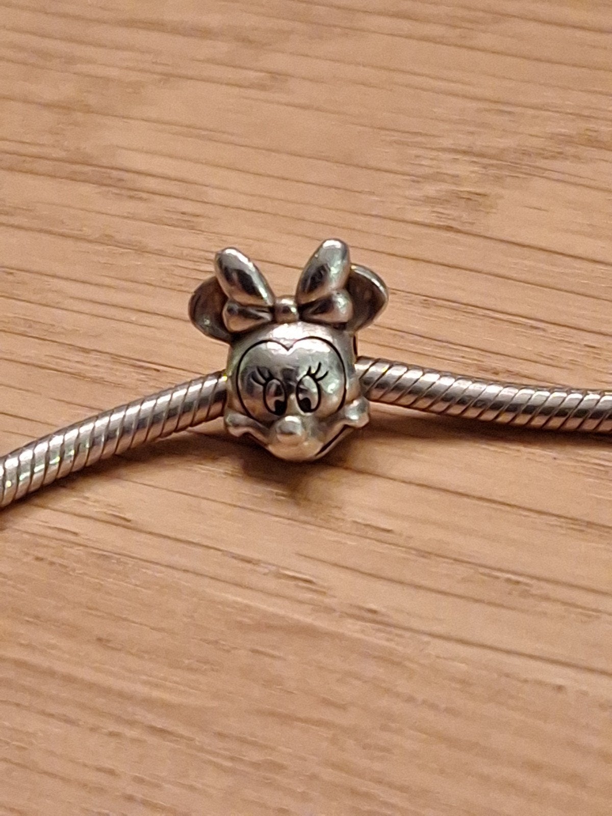 pandora Disney bedel Minnie Mouse voor armband/ ketting, Ophalen of Verzenden, Zo goed als nieuw, Zilver